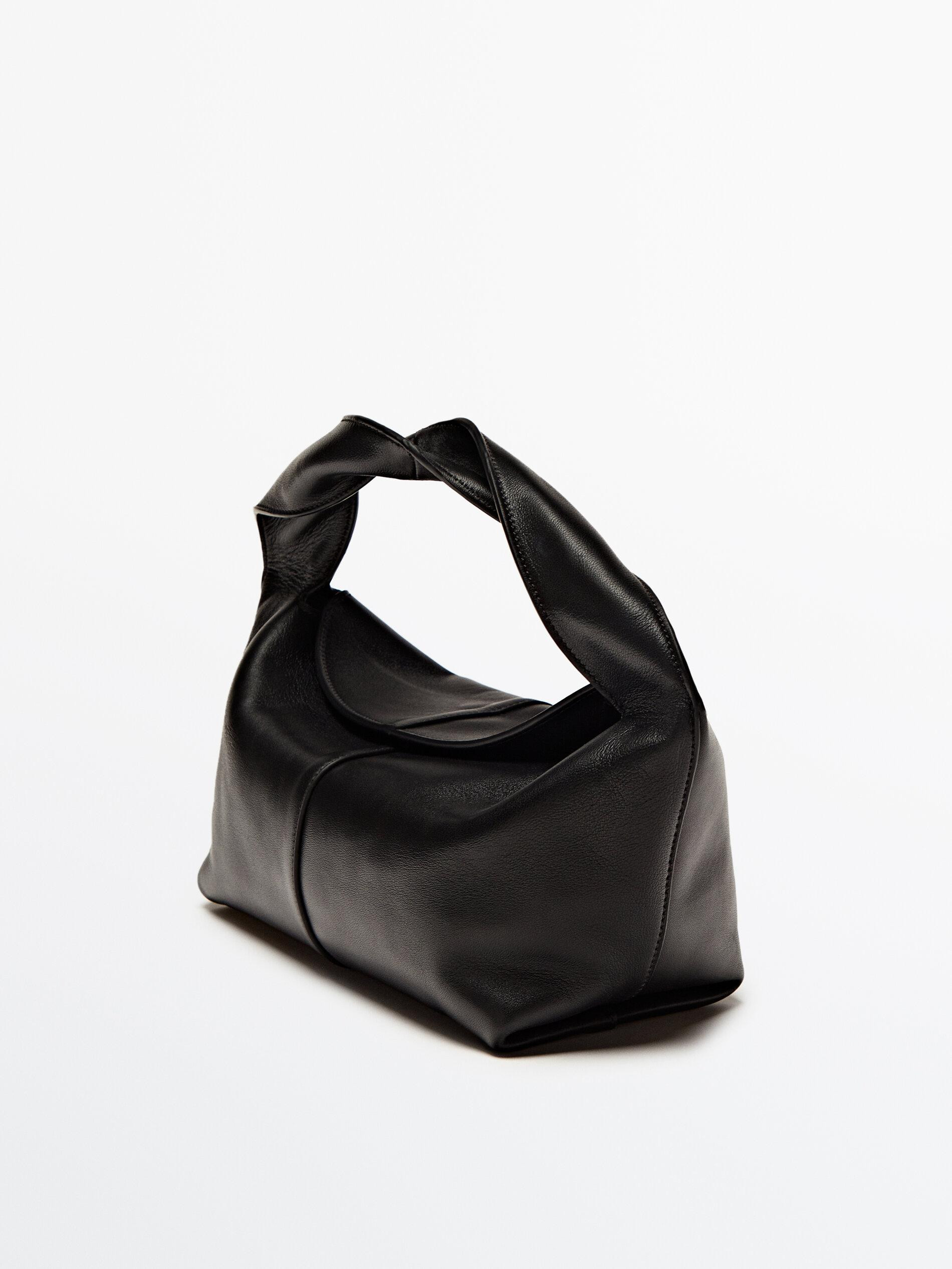 Nappa leather croissant bag | Massimo Dutti US