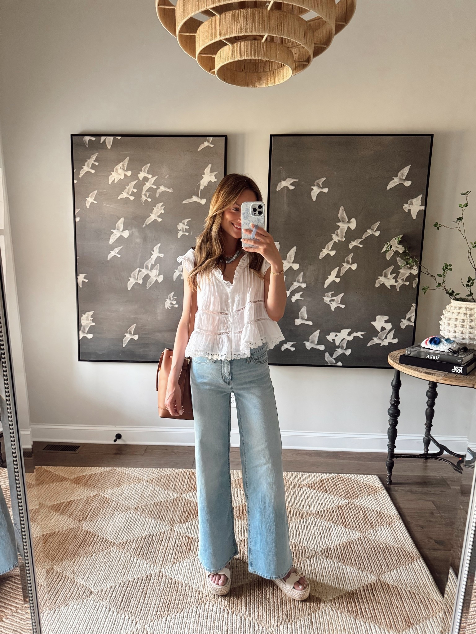 Xs top (runs loose like FP)
32 length in denim (I’m 5’7)
I sized down a half size in the sandals! They’re really comfy to walk in too 👏🏻 

#LTKSaleAlert #LTKootd