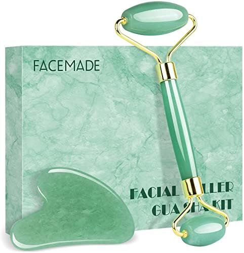 FACEMADE Gua Sha and Jade Roller, Guasha Massage Facial Tool for Eyes, Neck Body Skin Care, Beaut... | Amazon (US)
