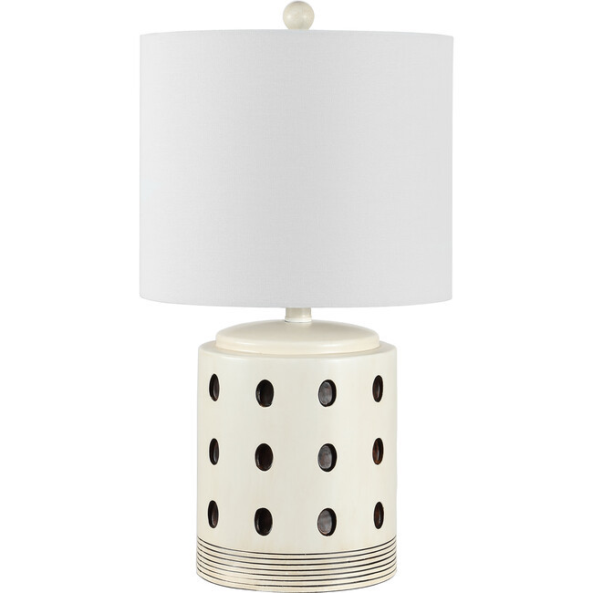 Lenis Table Lamp, Black Polka-Dot | Maisonette