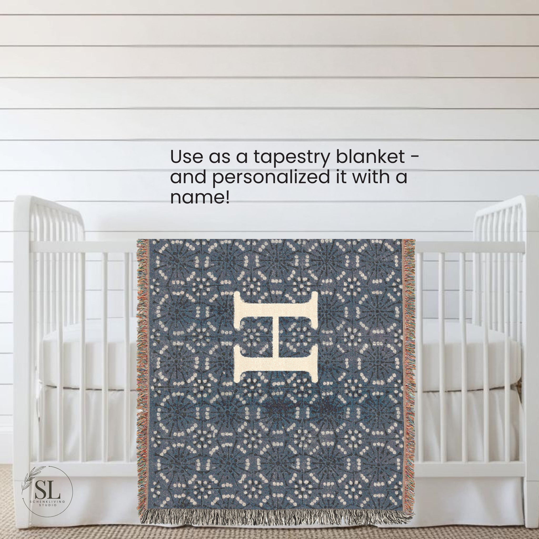 Monogram Vintage Navy Pattern Woven Blanket 

for your nursery 

 

#LTKbaby #LTKmaternity #LTKgiftguide
