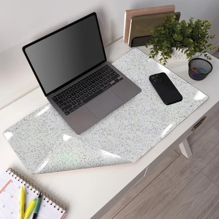 Pen+Gear Large Desk Mat, Clear Glitter, 25.98" x 14.96" | Walmart (US)