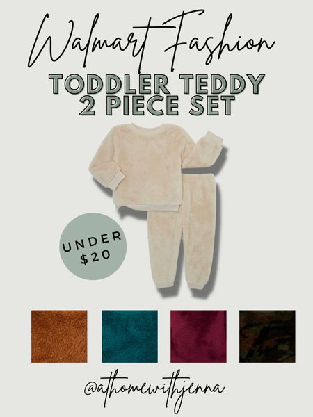 Toddler teddy 2 piece set under $20! #walmartfashion 

#LTKkids #LTKfamily #LTKstyletip