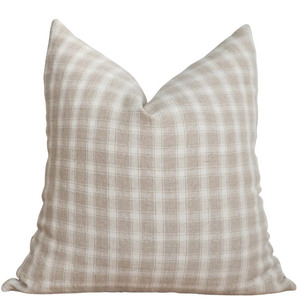 Woven Plaid | Sand Pillow Cover | Hackner Home (US)