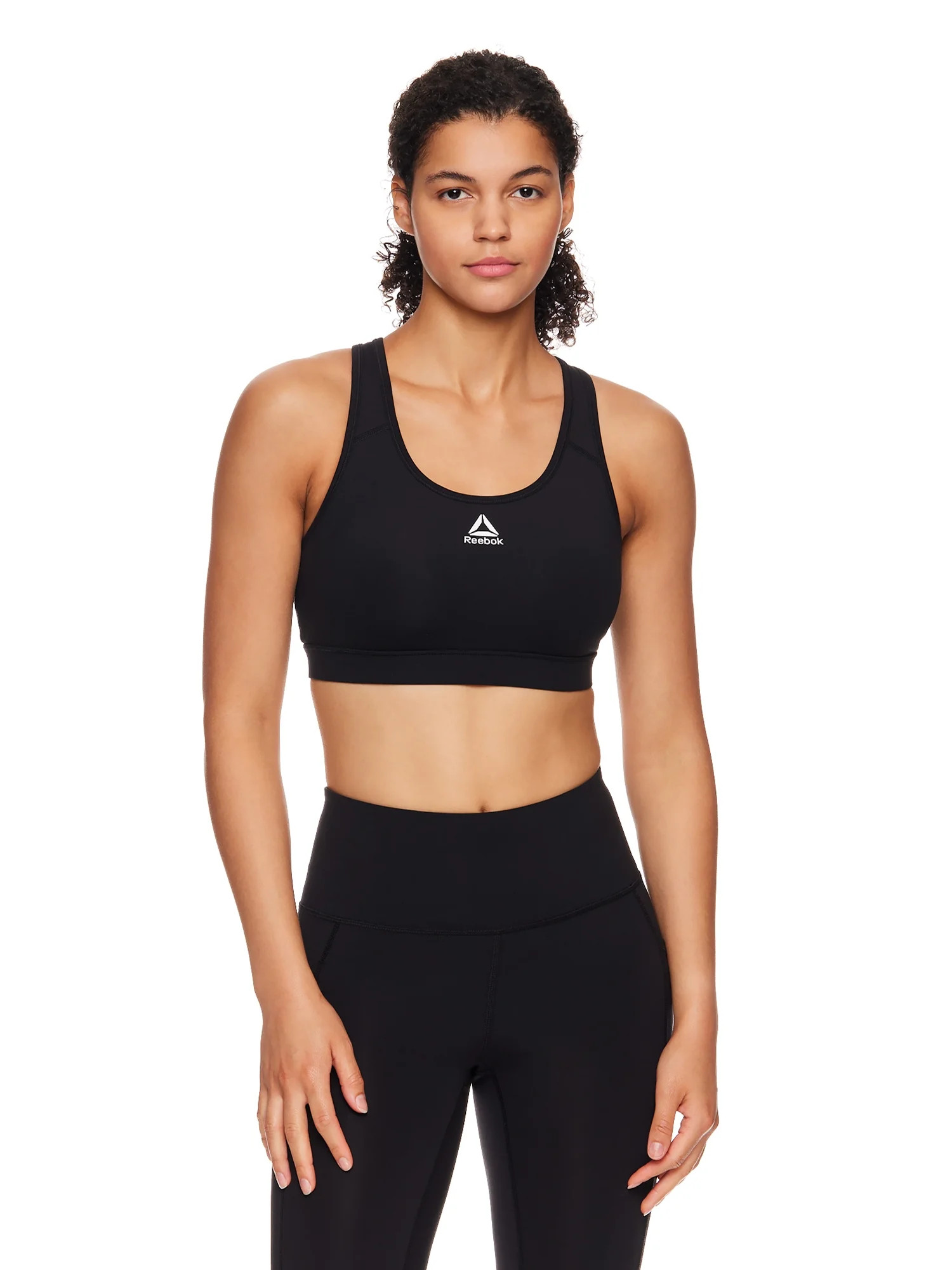 Reebok Women's and Women's Plus Medium Impact Stronger Sports Bra with Mesh Panel and Removable C... | Walmart (US)