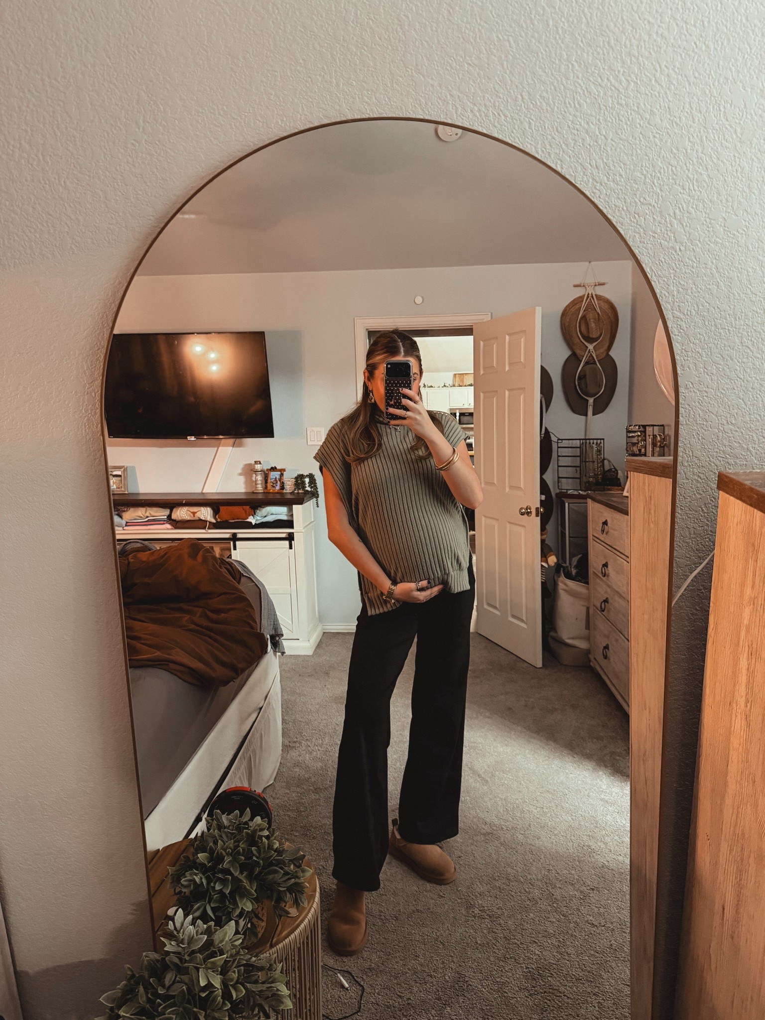 Cute cozy work outfit. Maternity ootd. Fashion inspo  

#LTKmomlife #LTKFindsUnder100 #LTKBump