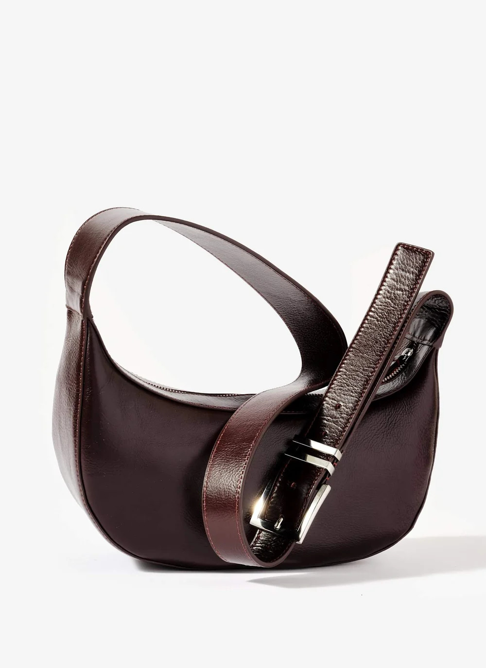 Frankie Burgundy Leather Sling Bag | Mint Velvet