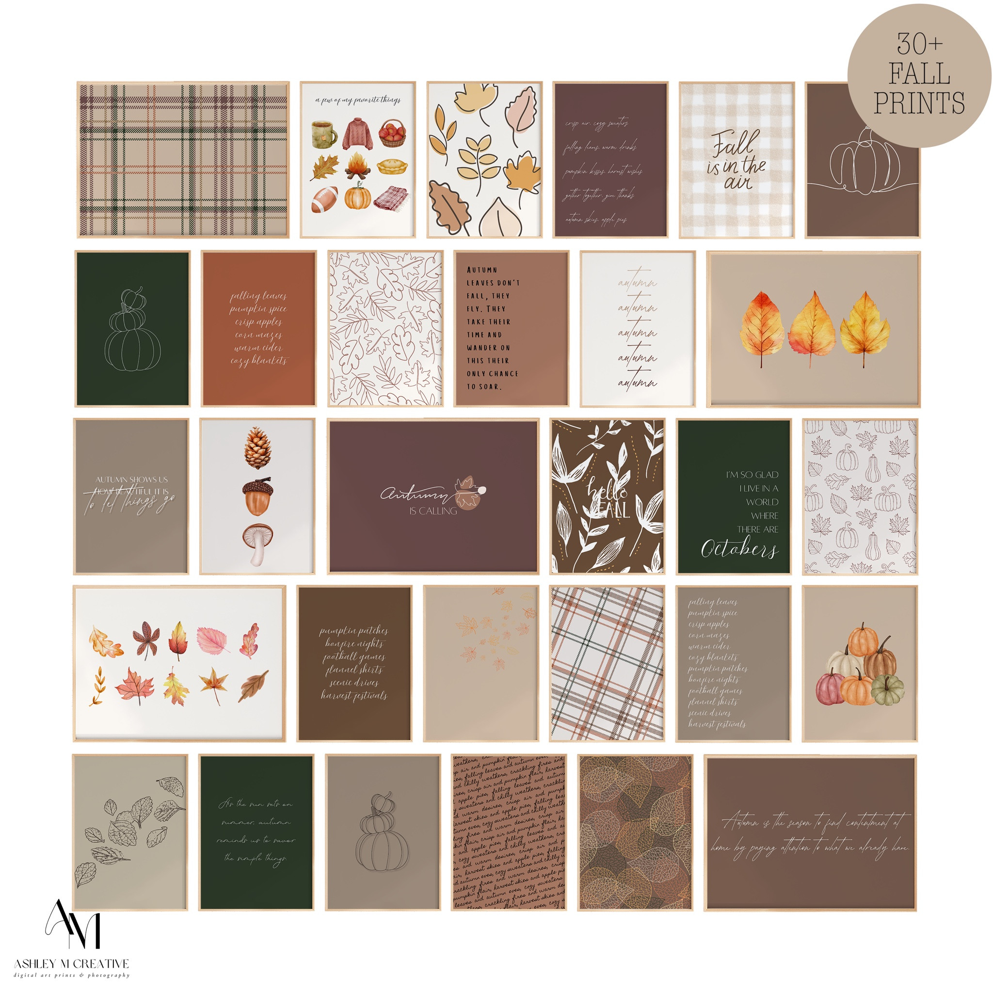 30+ Autumn Digital Prints | Neutral Minimalist Fall Decor | Watercolor Pumpkin, Leaves, Line Art, Cozy Plaid, Fall Quotes | Instant Download

#LTKFallSale #LTKSeasonal #LTKHalloween