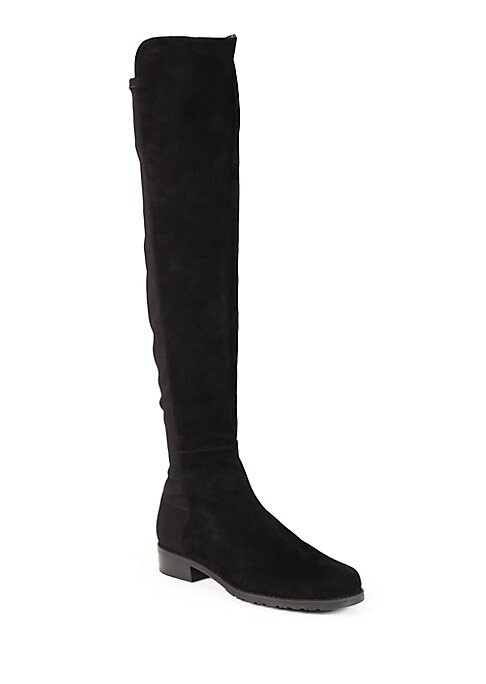 Stuart Weitzman Women's 5050 Over-The-Knee Stretch-Suede Boots - Black - Size 8.5 | Saks Fifth Avenue