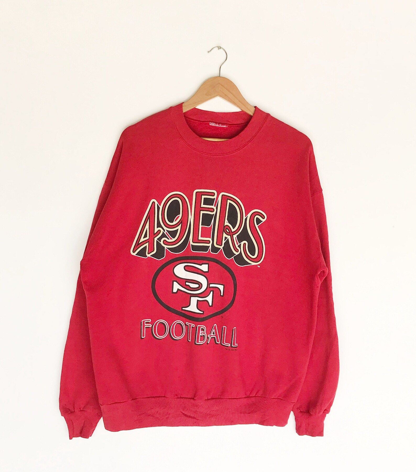 RARE!! Vintage 49ERS san francisco football team big logo sweatshirt pullover jumper/fashionstyle... | Etsy (US)