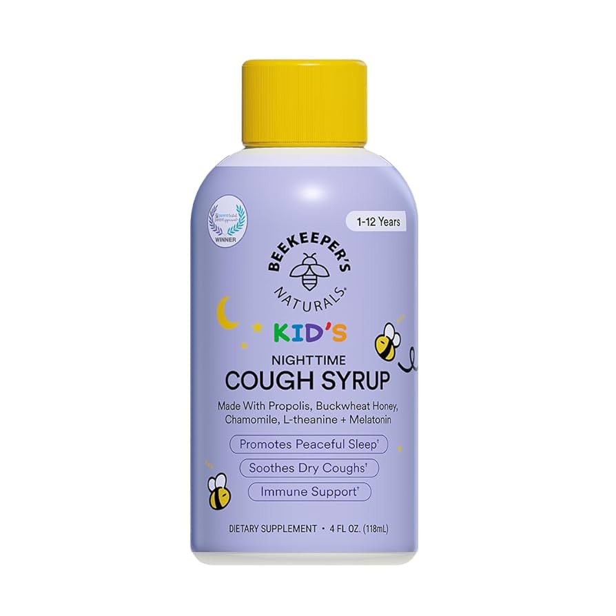 Beekeeper's Naturals Propolis Honey Cough Syrup Nighttime for Kids Immune Support with Propolis, ... | Amazon (US)