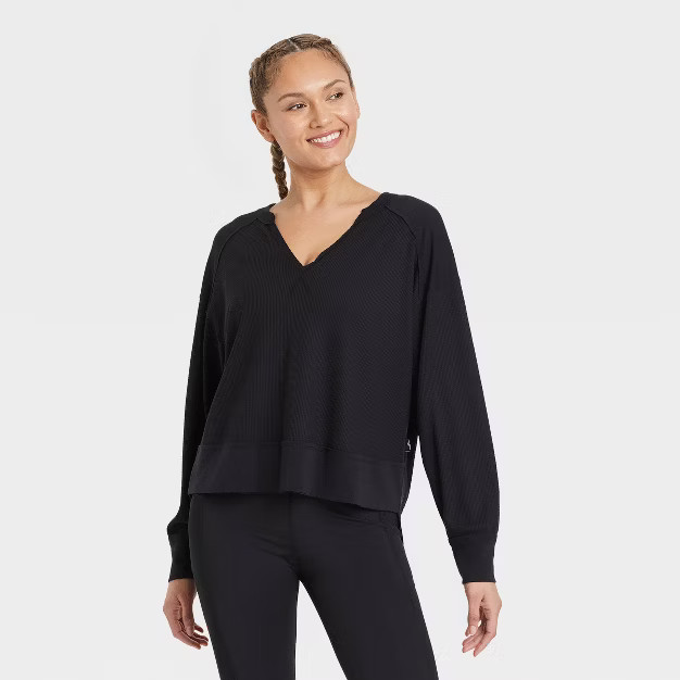 Women's Waffle Long Sleeve Top - JoyLab™ | Target