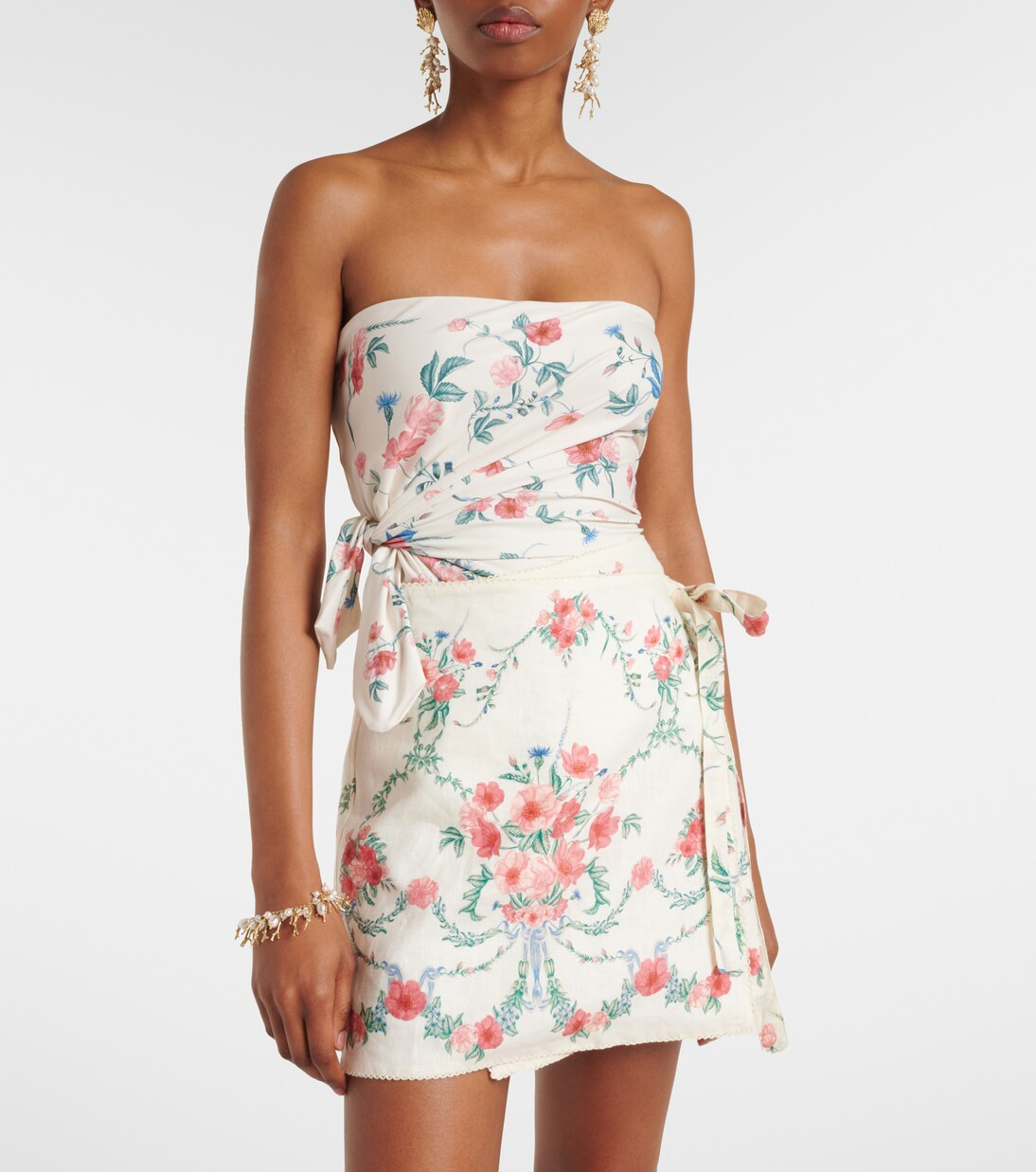 Luna Mosqueta floral linen beach cover-up | Mytheresa (US/CA)