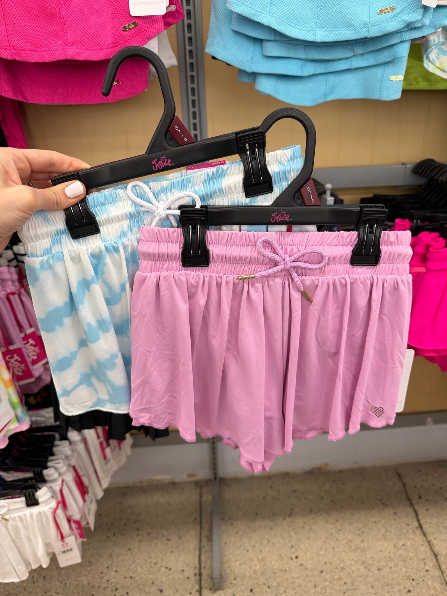 Little girls flounce active shorts with built in bike short liner. #walmartkids