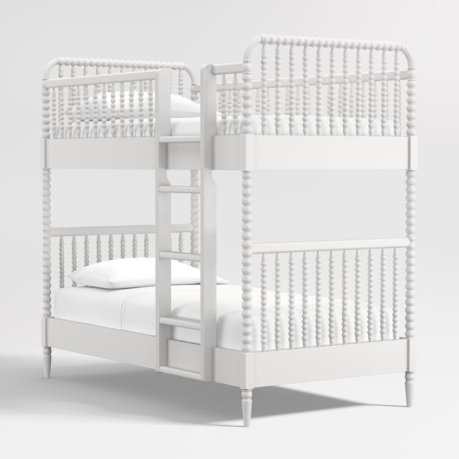 Jenny Lind White Wood Spindle Kids Twin Bunk Bed | Crate & Barrel