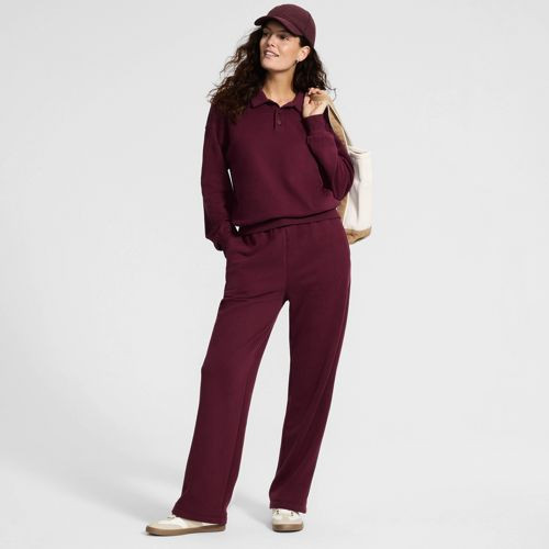 Women's Serious Sweats High Rise Relaxed Straight Leg Pants - Set Bottom - Lands' End - Gray - S | Lands' End (US)