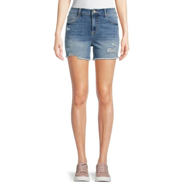 Juniors' Midi Jean Short - Size 17, Light wash | Walmart (US)