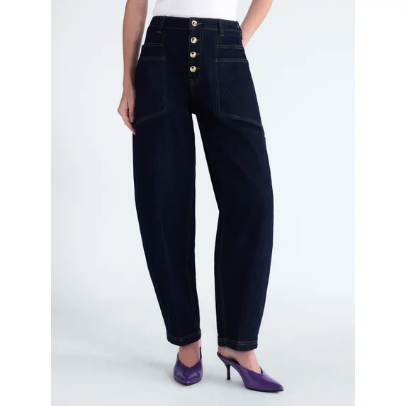 Scoop Women's and Women's Plus High Rise Tapered Leg Pants, Sizes 0-28W | Walmart (US)