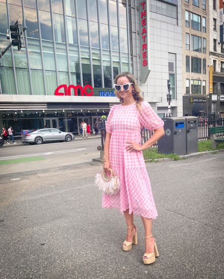 Barbiecore in full effect for an advance screening of the new Barbie movie. 🩷💕🩷 And I was pleasantly surprised when her first outfit was pink and white gingham! Linked a bunch of options for you to have your own Barbie moment  

#LTKsalealert #LTKstyletip #LTKshoecrush