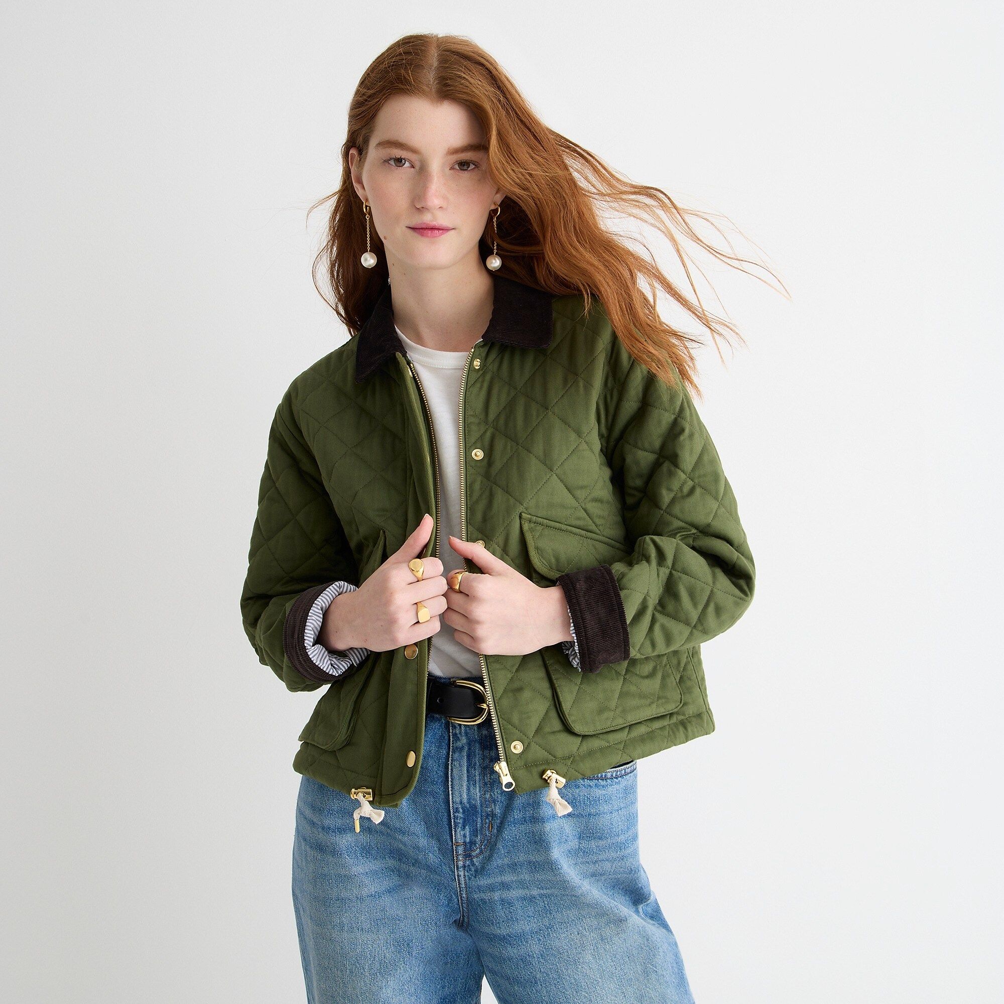 Limited-edition new cropped quilted Barn Jacket | J.Crew US