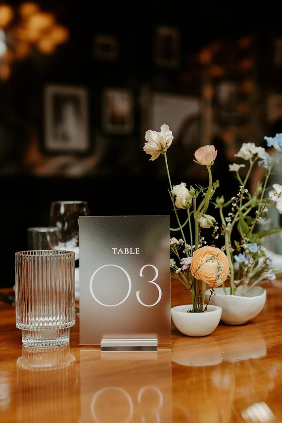 Minimalist Frosted Acrylic Table Setting Numbers 5x7 for - Etsy | Etsy (US)