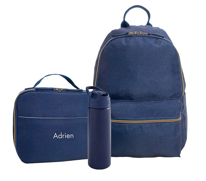 Colby Navy Backpack & Lunch Bundle, Set of 3 | Pottery Barn Kids