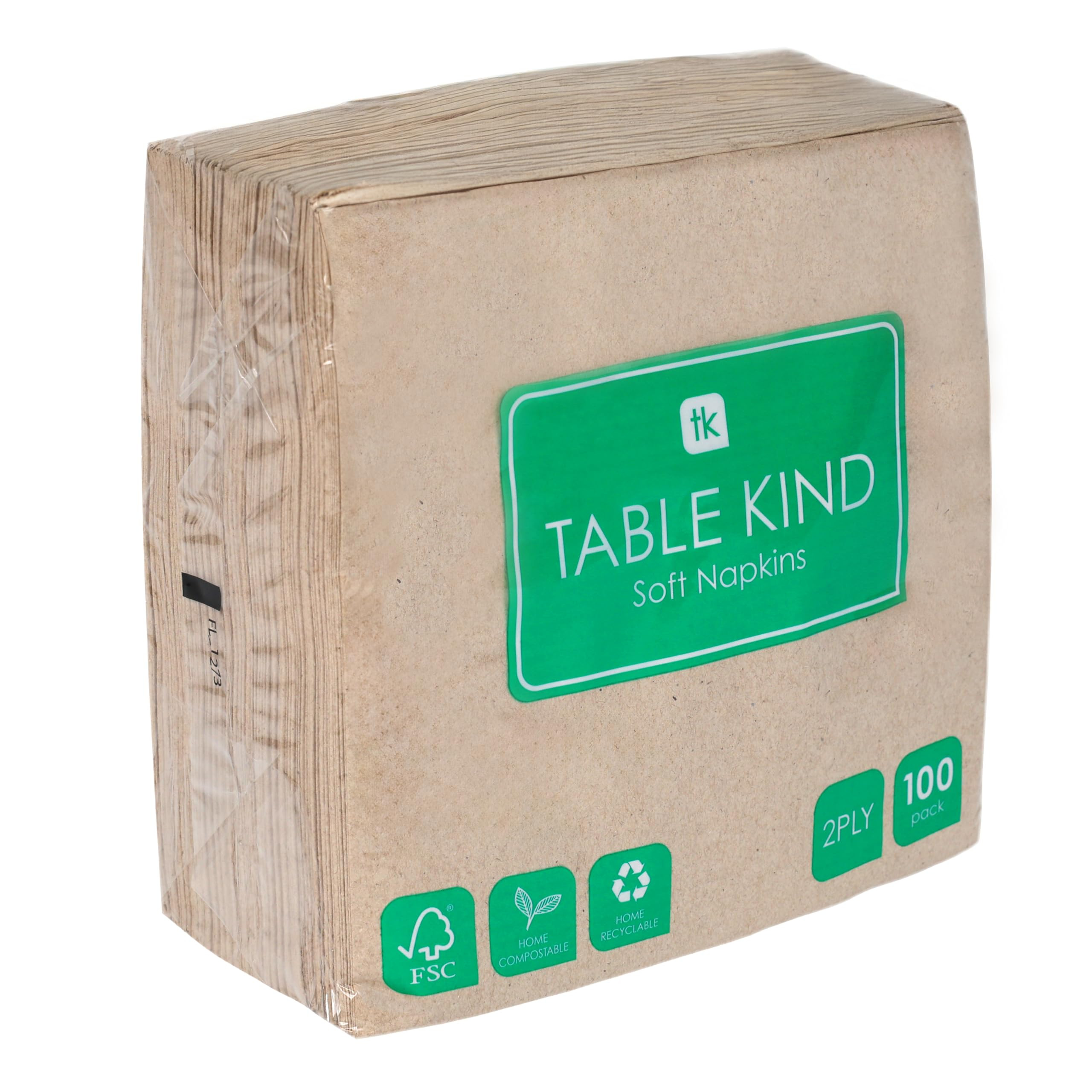 Table Kind 100 Bulk Pack Soft Recycled Paper Napkins, Brown Disposable Party Serviettes, Catering... | Amazon (US)