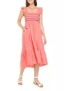 Women's Smocked Midi Dress | Belk