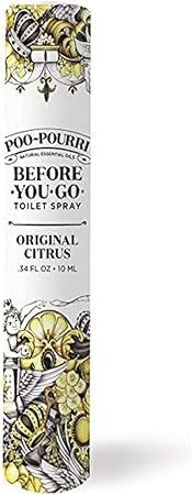 Poo-Pourri Before-You-Go Toilet Spray, Original Citrus, Travel Size 10 mL - Lemon, Bergamot and L... | Amazon (US)