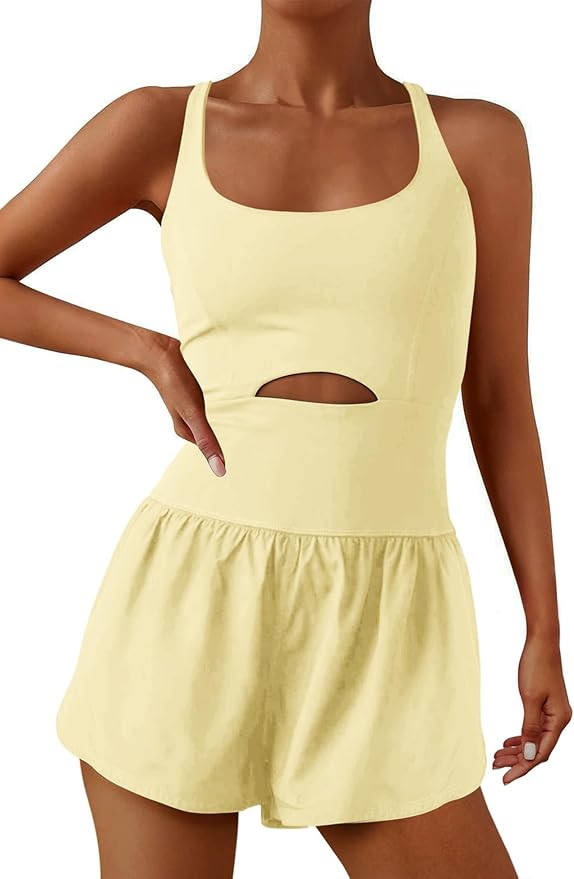 ReachMe Womens Running Onesie Workout Rompers Athletic Romper One Piece Outfits Exercise Jumpsuit... | Amazon (US)