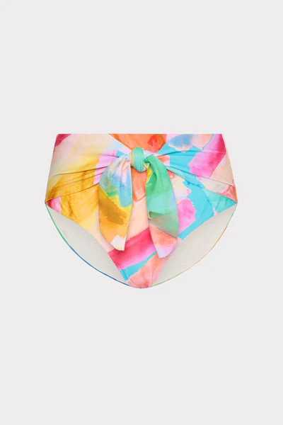 Watercolor Paint Stroke Tie Bikini Bottom | MILLY