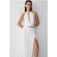 Banks Halter Neck Top With Hardware / White | MESHKI | S | MESHKI US