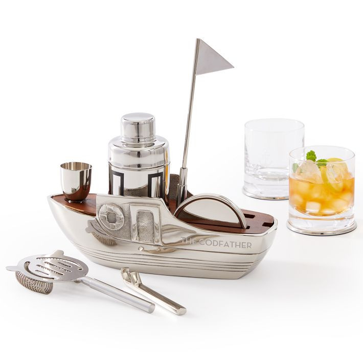 Silver Boat Bar Tool Set | Mark and Graham