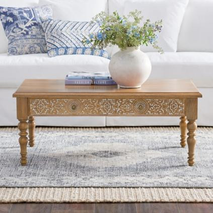 Thea Carved Coffee Table | Grandin Road | Grandin Road