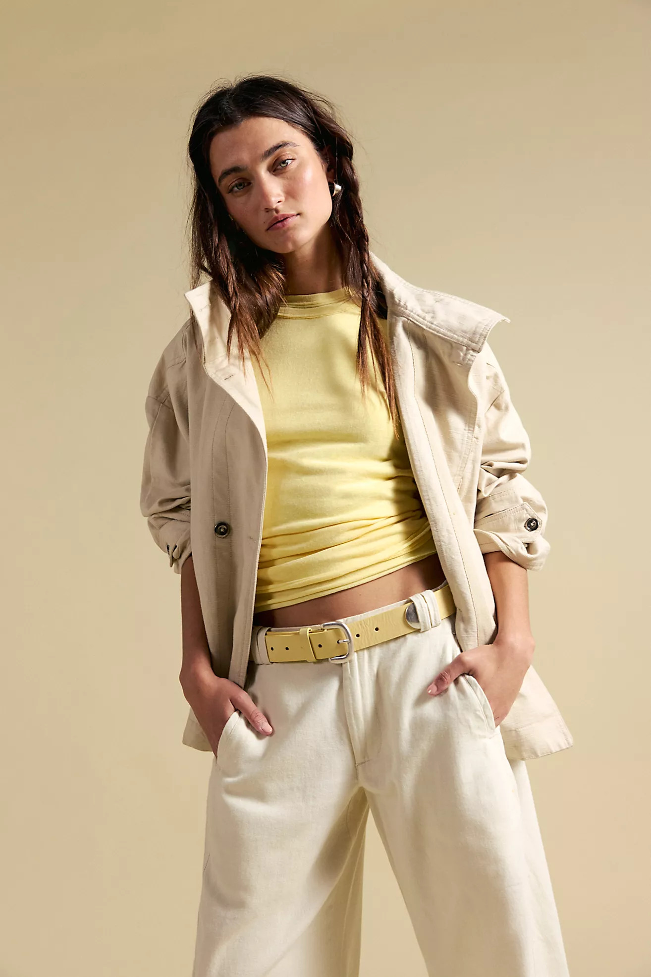 We The Free Collins Washed Canvas Funnel-Neck Jacket | Free People (Global - UK&FR Excluded)