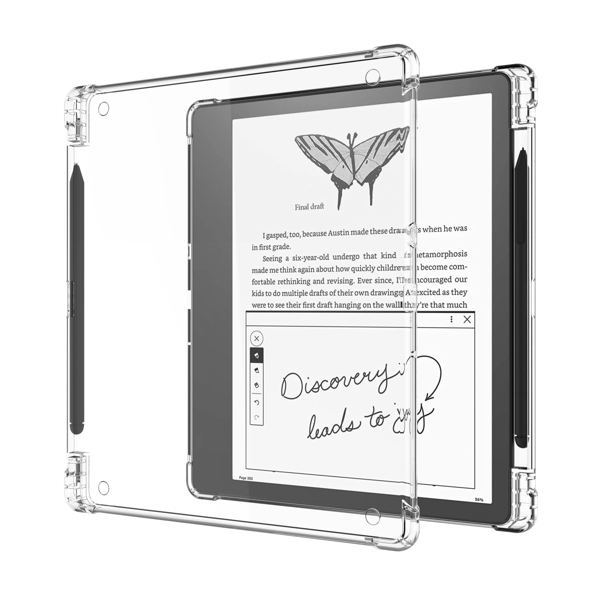 Clear Case Compatible with Kindle Scribe 10.2" (2024 Release/ 2022 Release) Skin Cover with Pen H... | Amazon (US)