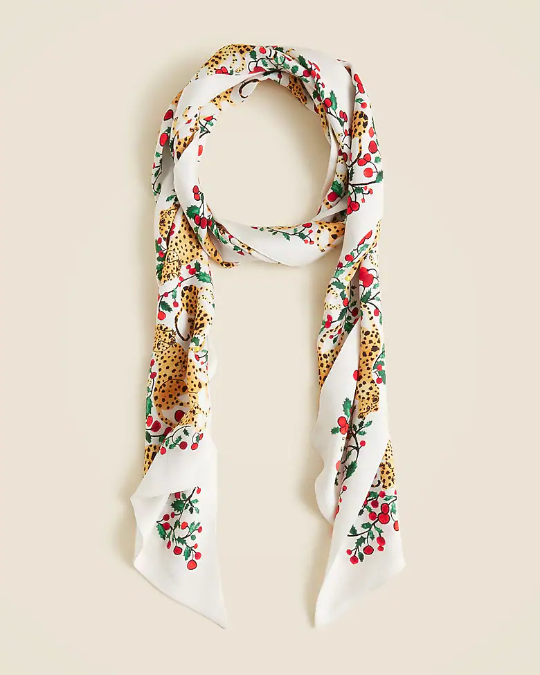 Printed silk scarf | J. Crew US