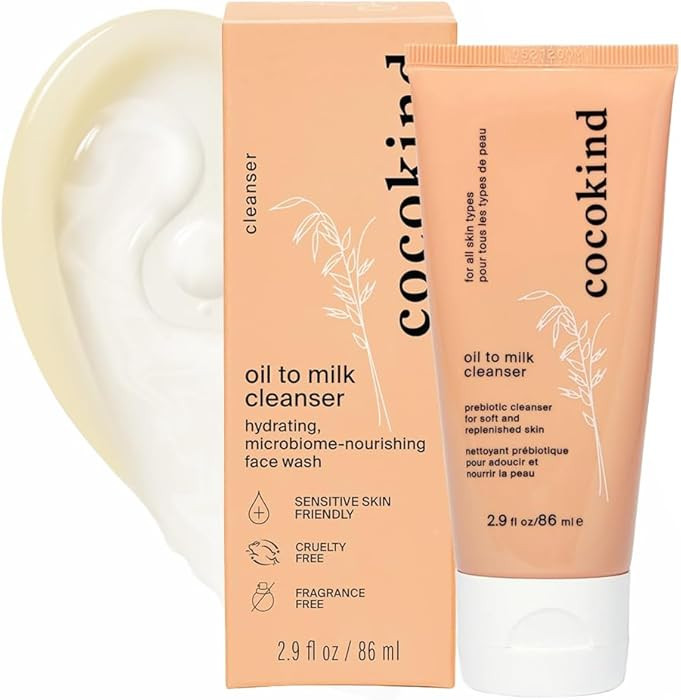 Cocokind Oil to Milk Face Wash, Oil Based Cleanser and Oil Makeup Remover - Cleansing Oil, Cleans... | Amazon (US)
