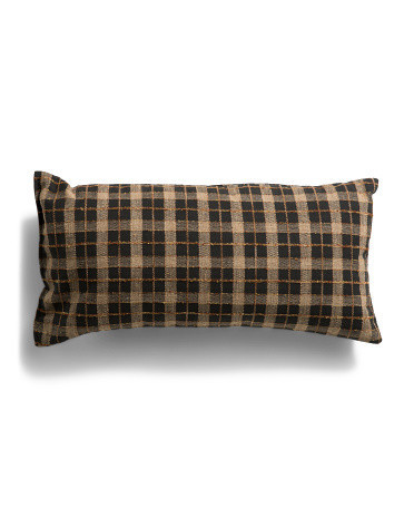 14x27 Oversized Luxury Plaid Lumbar Pillow | TJ Maxx