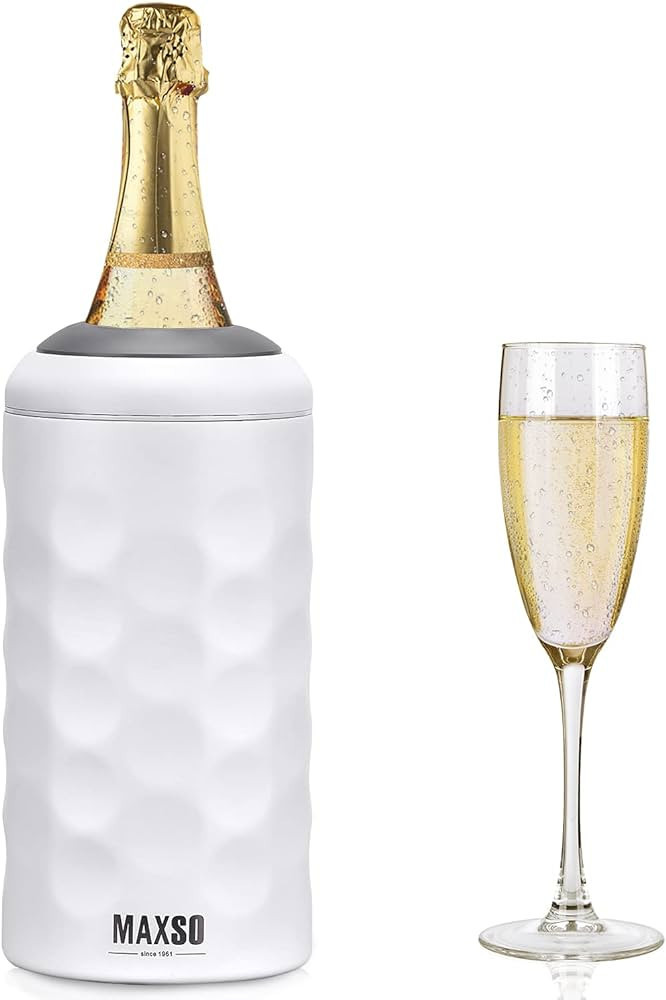 Wine Chiller Single Bottle Stainless Steel Iceless Cooler insulated Wine Bottle Keep Wine Cold up... | Amazon (US)