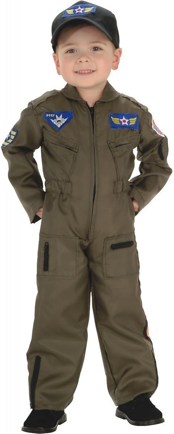 Rubie's Air Force Fighter Pilot Costume - Small Green, 3-4 years | Amazon (US)