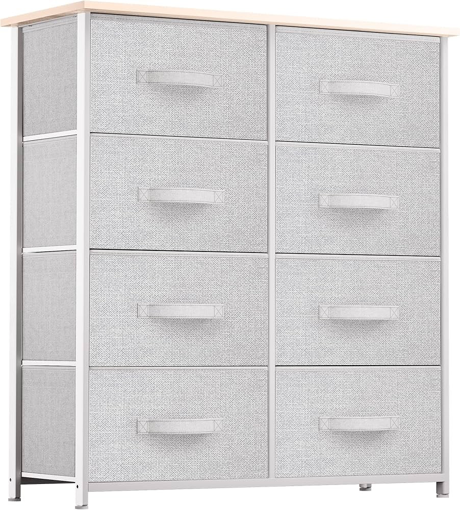 YITAHOME Storage Tower with 8 Drawers - Fabric Dresser with Large Capacity, Organizer Unit for Be... | Amazon (US)