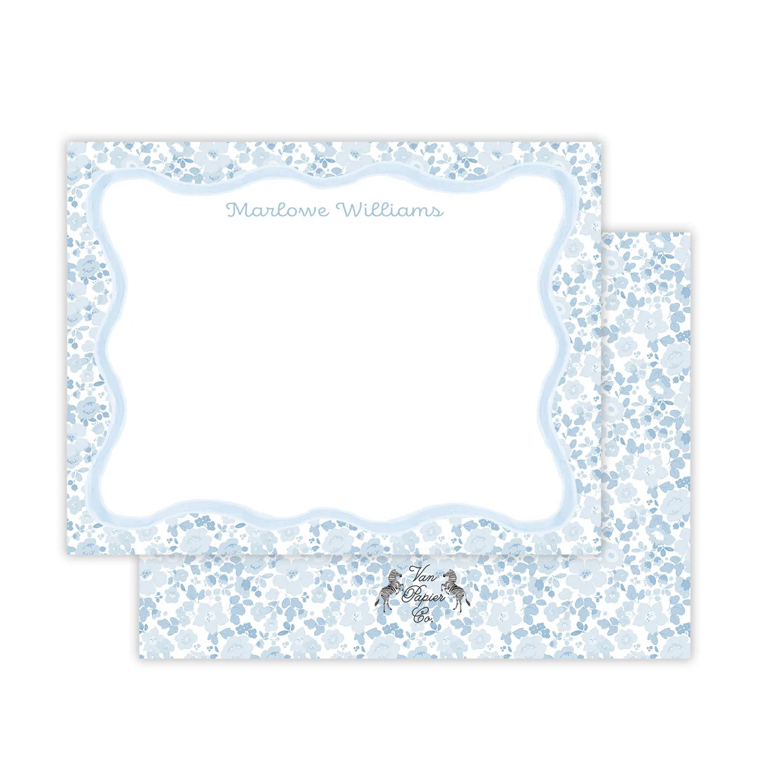 Liberty Floral Scallop Stationery | Girls Stationery | Custom Stationery | Preppy Girls Stationer... | Etsy (US)