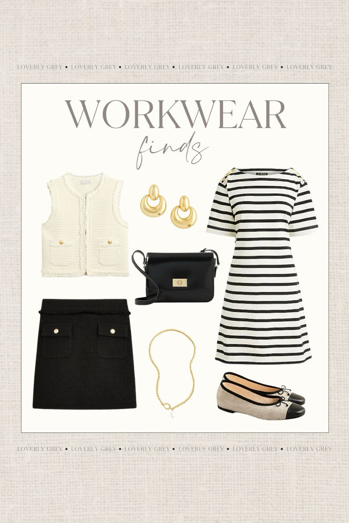 Spring workwear finds. I love this stripe dress and gold detail vest for spring workwear pieces. Loverly Grey, J. Crew 

#LTKWorkwear #LTKStyleTip #LTKSeasonal