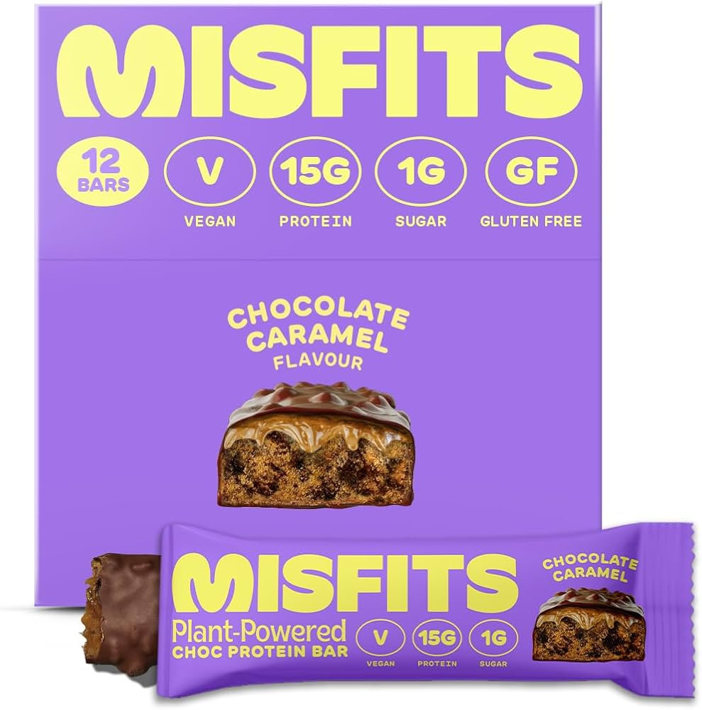Amazon.com : Misfits Vegan Protein Bar, High Protein, Low Sugar, Gluten Free, Plant Based Protein... | Amazon (US)