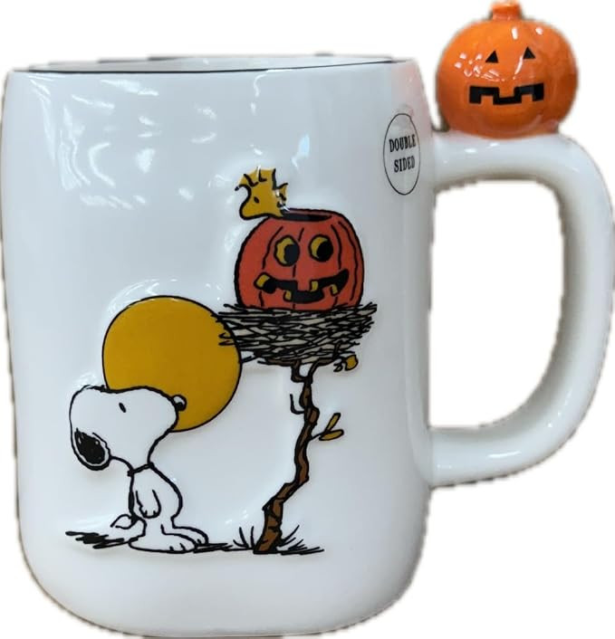 Rae Dunn Peanuts Halloween Ceramic Coffee Mug, Spooky Season | Amazon (US)
