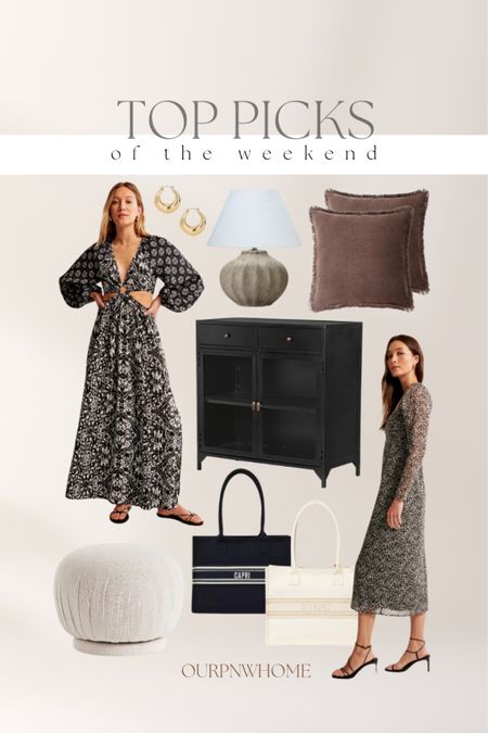 Top home & fashion finds of the weekend!

Vacation dresses, spring break dress, vacation tote bag, beach bag, spring fashion, summer fashion, vacation outfit, vacation look, church dress, wedding guest dress, modern ottoman, ivory footrest, footstool, display cabinet, glass door cabinet, brown throw pillows, moody home, fluted table lamp, gold hoop earrings, black dresses, living room furniture

#LTKtravel #LTKhome #LTKstyletip