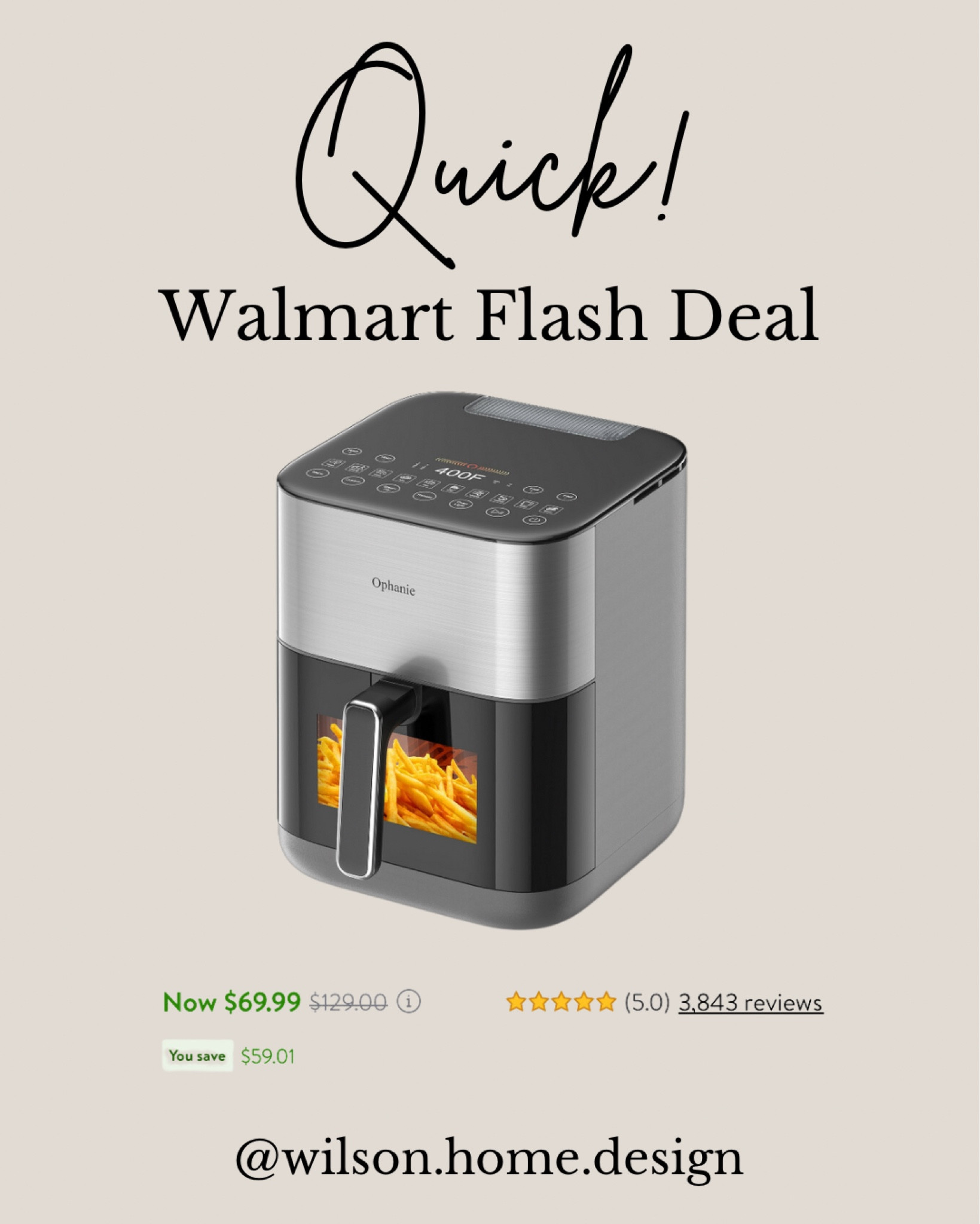 Walmart Deal | Air Fryer 
Dishwasher safe, convenient cooking, kitchen appliances, kitchen gadgets

#LTKhome #LTKSpringSale #LTKsalealert