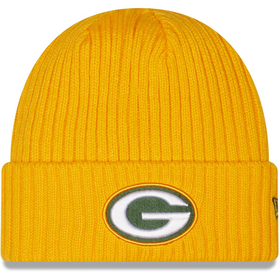 Green Bay Packers New Era Core Classic Cuffed Knit Hat - Gold | Fanatics
