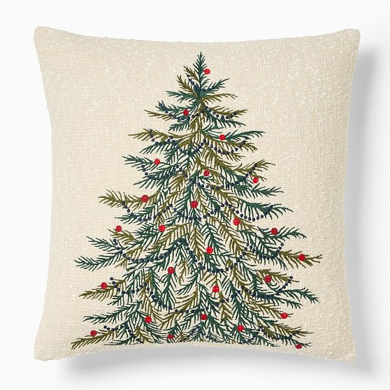 Tannenbaum Tree Pillow Cover, 20x20, Alabaster | West Elm (US)